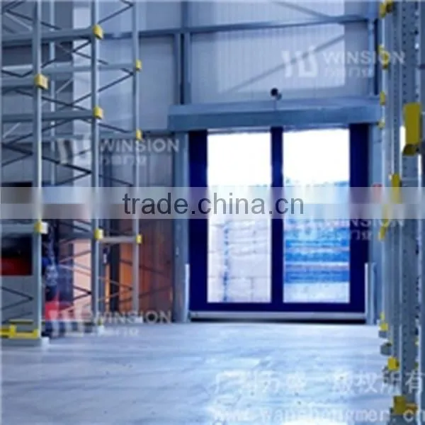 High speed sliding door roll up garage door