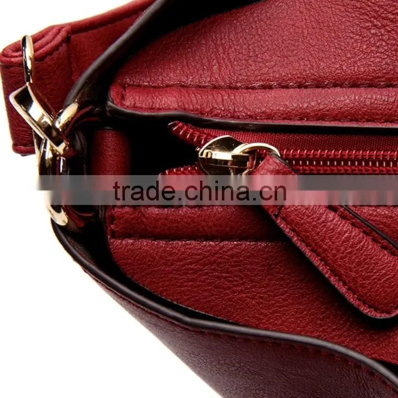 Dongguan factory fashion ladies handbag wholesale leather set handbag