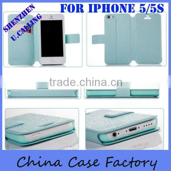 Great Classic Design Leather Flip Case For Apple iPhone 5/5S Wallet Leather Case