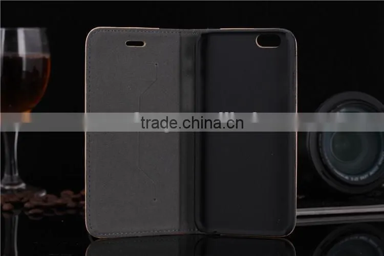 for iphone6 cover wood pattern leather case for iphone 6