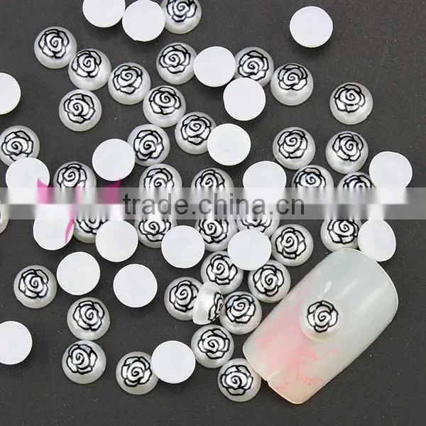 half cut pearls,nail pearl Easam nail art decoration
