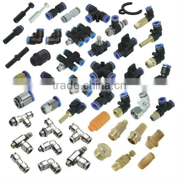 Metric one touch style TPC6-02 straight male tube pneumatic fitting