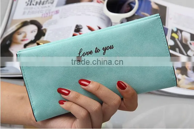 Low cost ladies hand PU purse woman fancy leather wallet