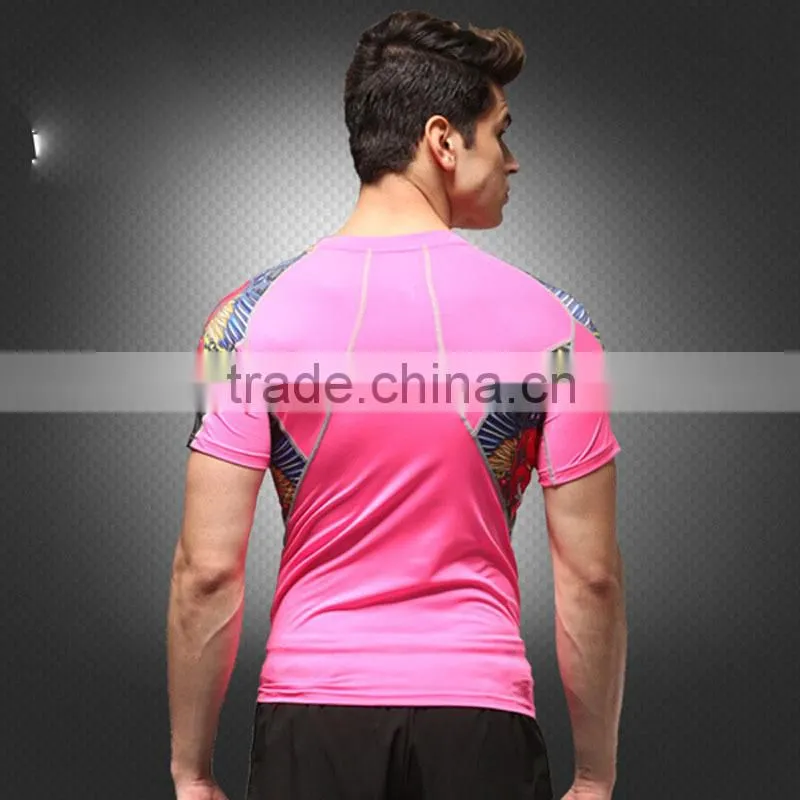 High quality compression top,running shirt and men compression shirt