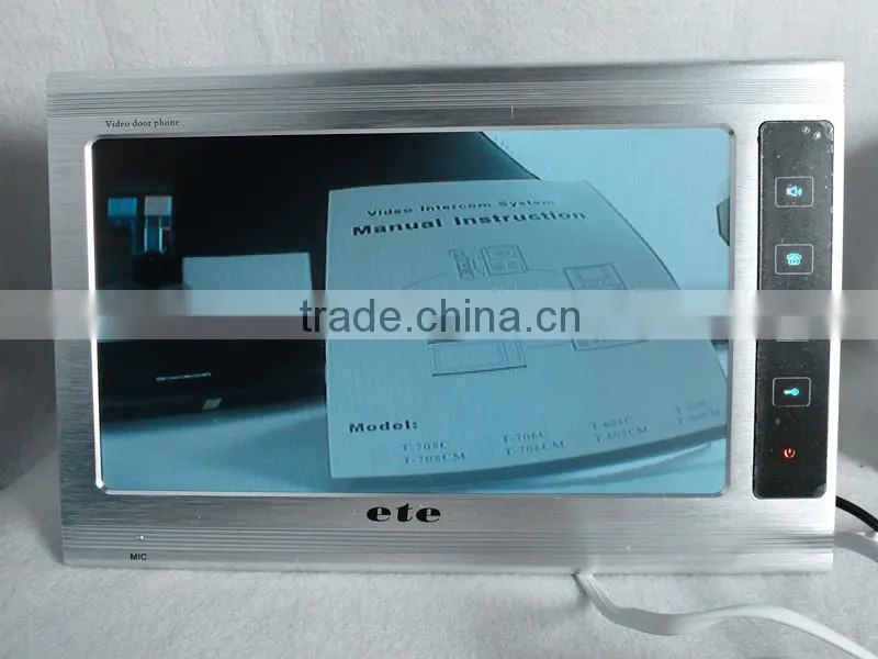 9 INCH Villa color video intercom system wired for home security from china ete
