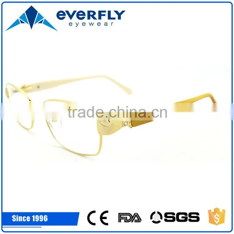 2015 Attractive oval metal eyewear frames for female