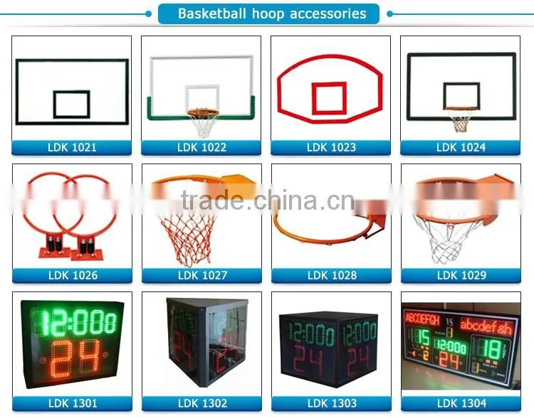 Indoor hydraulic basketball hoop