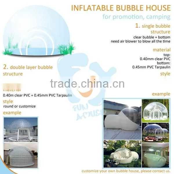 Hot sale inflatable bubble house lawn tent