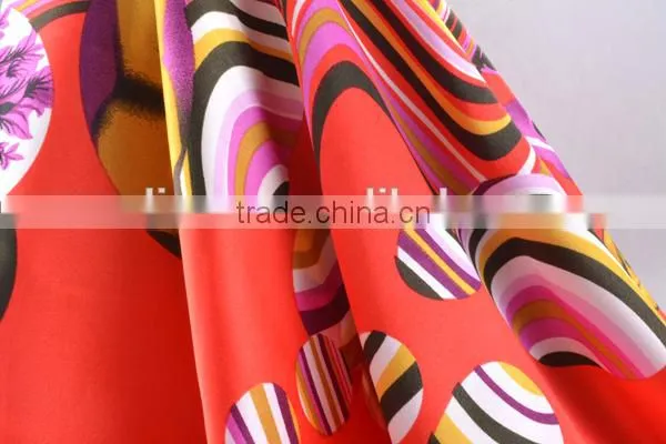 Mulinsen Textile Colorful Woven Polyester Printed Floral Design Satin Fabrics