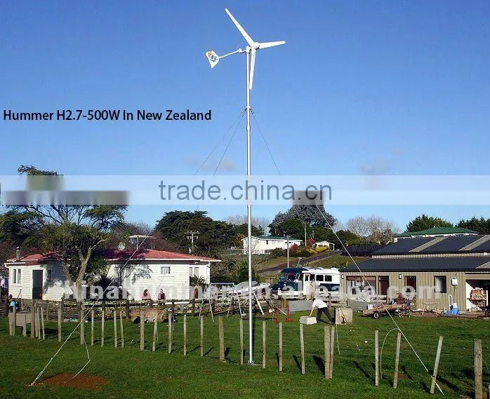 CE certified Hummer 500w/1kw/2kw Wind Power System Home Power Battery Charging