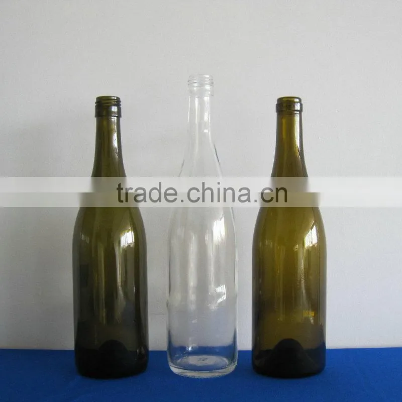 clear champagne glass bottle in 750ml
