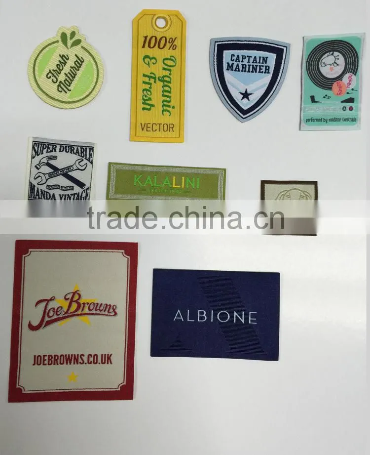 Custom Garment Woven Neck Labels With Brand Name Logo For Clothing