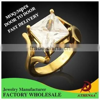 ATHENAA Good Quality Brass Hot Selling Handsome Men's Ring 18k Gold Jewelry Wholesale