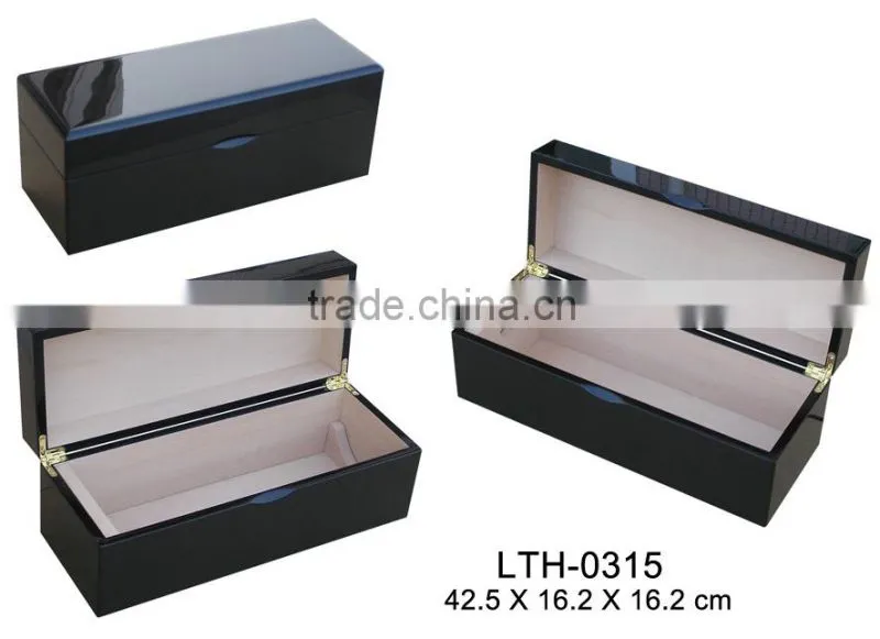 Luxury finish wooden wine packaging box