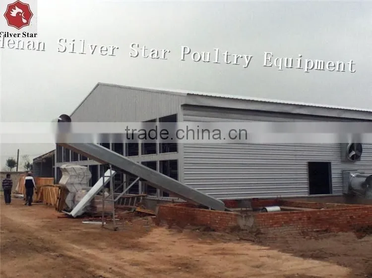 poultry farm use steel structure for battery broiler chicken coop