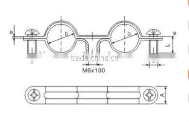 M6 double clamps