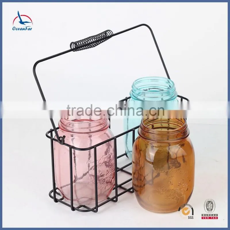 Cheap Price Decorative Mason Jars Custom Made Embossed Mason Jar