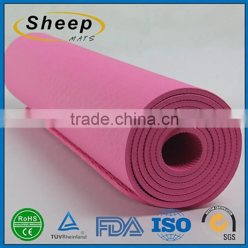 Colorful eco-friendly customized fitness yoga mat natural rubber