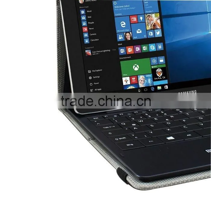 Tablet Folio Stand case for Samsung Galaxy Tab Pro S with Elastic Strap