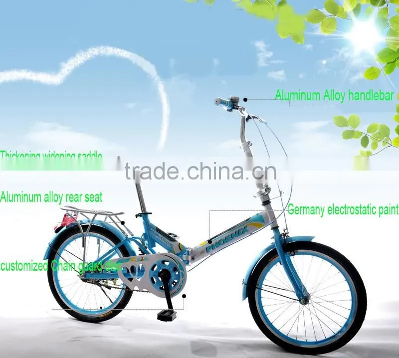 20-inch shock absorbing folding bike high carbon steel students bicycle