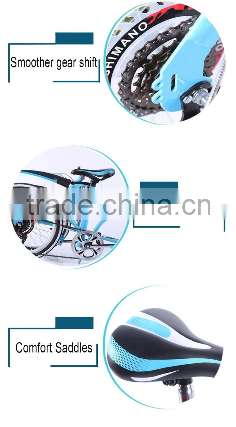 16-inch folding bike high-carbon steel bike woman V brake student bike