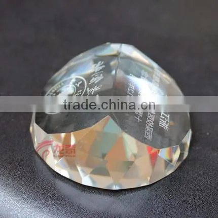 customized crystal glass letterweight for decoration or gift