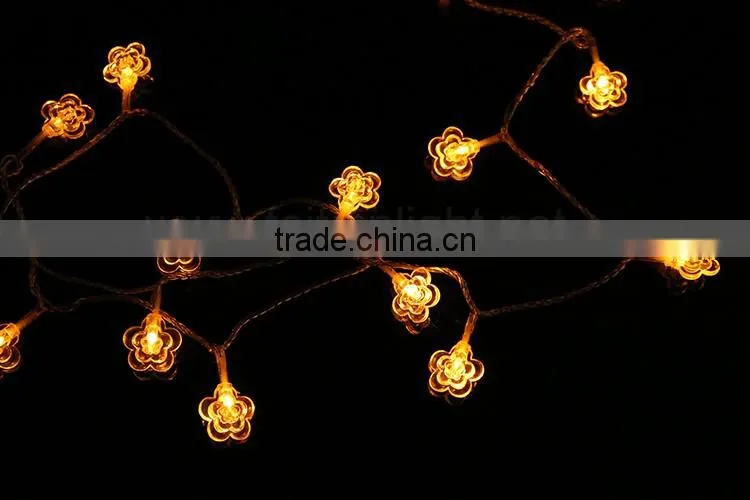 TZFEITIAN outdoor decorative fairy flower string lights led