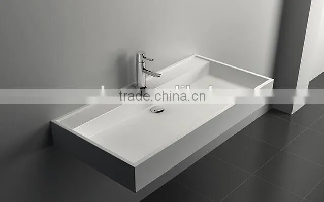 sanitary ware wall hung acrylic solid surface wash basin,Artificial Stone Washing Basin