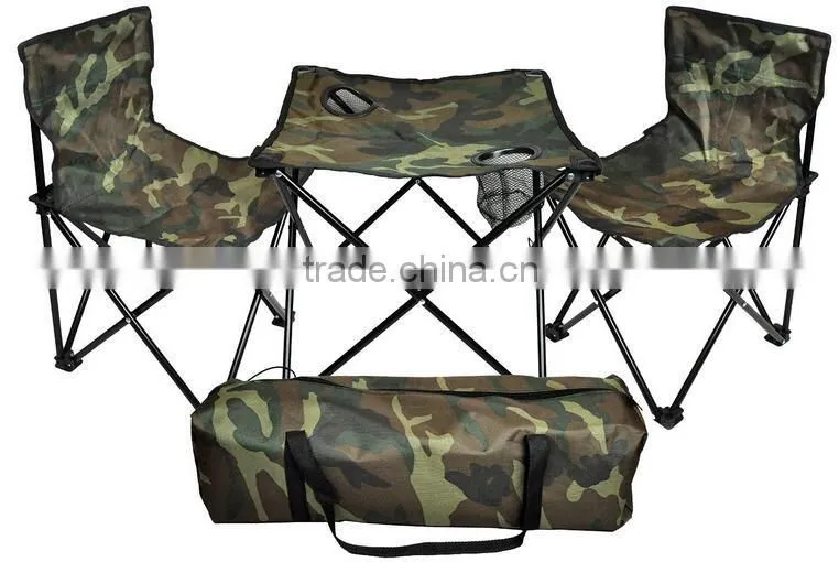 Steel Tube + 600D Oxford Outdoor Canvas Camping Folding Picnic Table