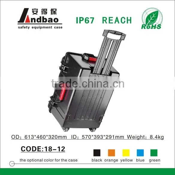 Hardshell waterproof equipment case with wheel