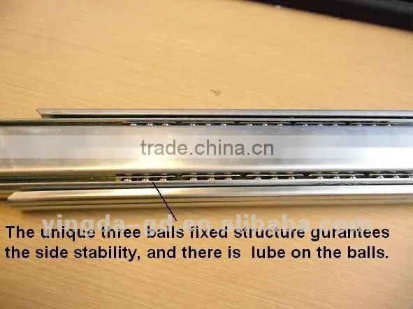 Three sections furniture parts drawer slides