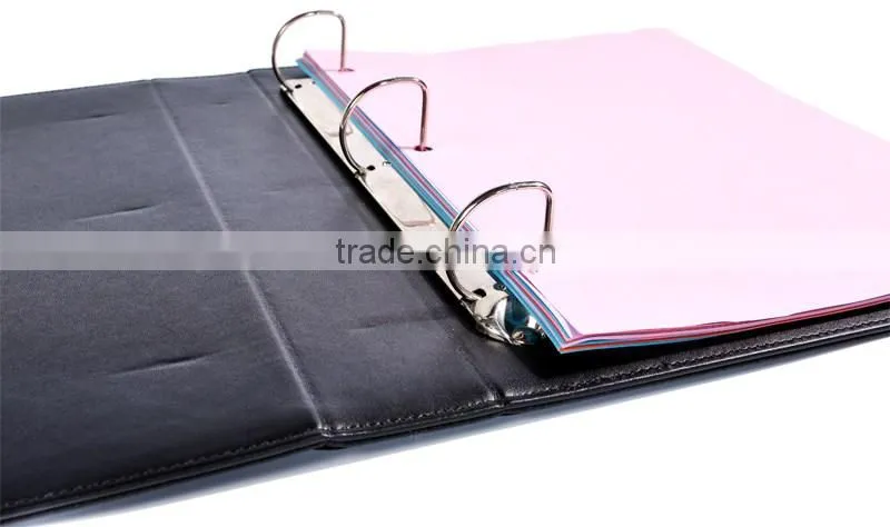 China factory high quality PU folder&ring binder folder&ring mechanism folder