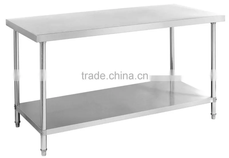 The stainless steel work table with top shelf
