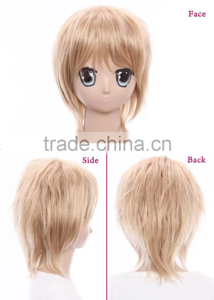 Excellent quality cosplay cartoon anime wig Axis Powers Hetalia weden naruto cosplay wig factory in Guangzhou