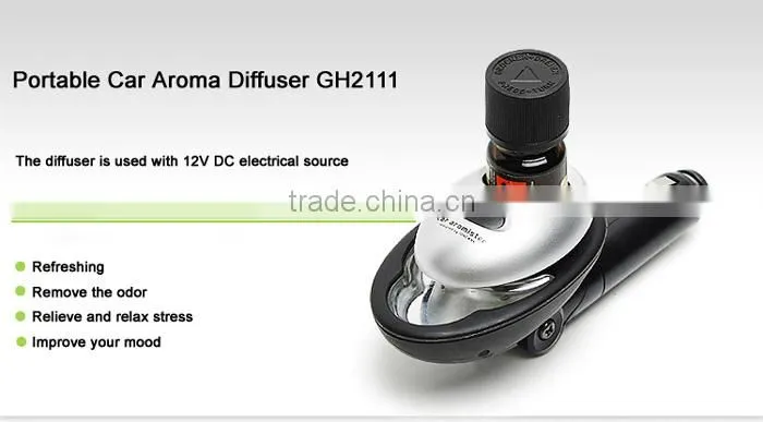Innovative Car Plug-in Air Purfier,Aroma Diffuser,Air Cleaner,Air Refresher,Air Freshener w/Gentle Heating Plate & Vial Holder