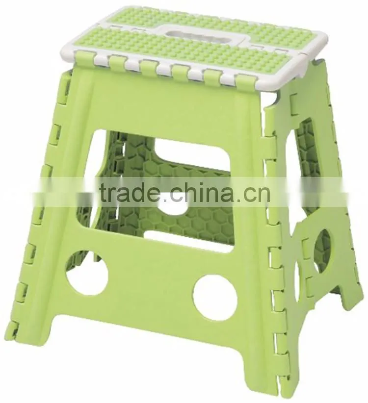 Wooden folding step stool, plastic foldable travel stool, modern plastic folding stool