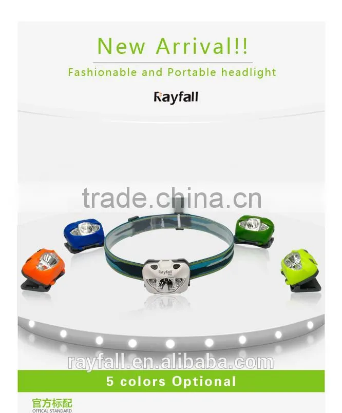 Amazon hot selling 3 aaa battery super bright rohs headlamp oem with logo