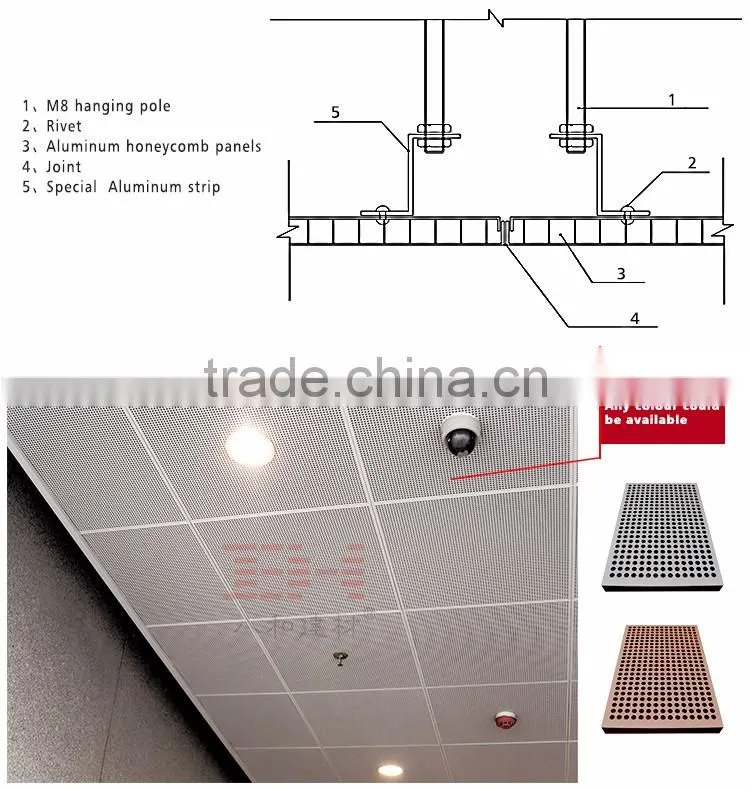 Decoration materials honeycomb aluminum composite panel ceiling