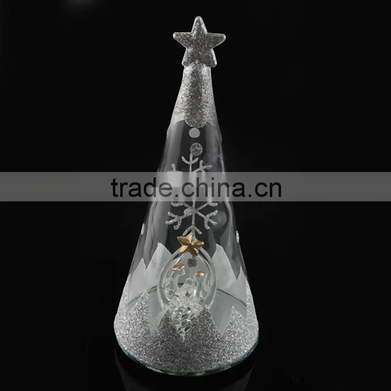 Hot Sale Double Pink Glass Christmas Decoration Balls
