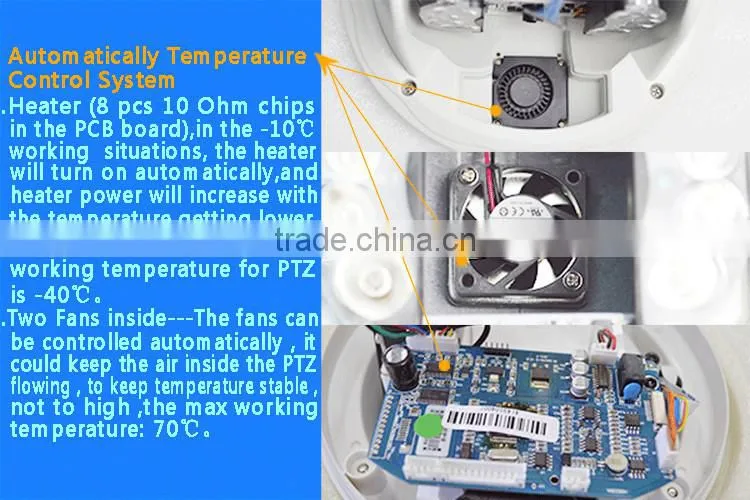 waterproof IP66 Auto tracking color cmos pc camera PTZ security camera