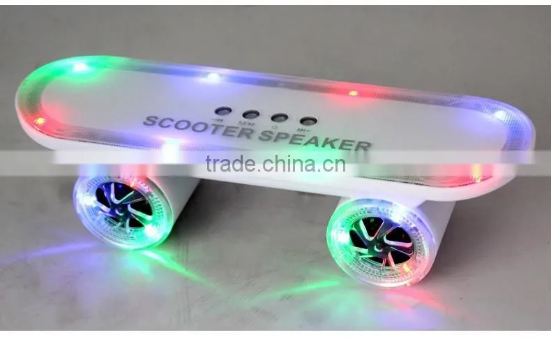 Colorful LED light bluetooth speaker with TF USB player FM radio mini portable scooter bluetooth speaker