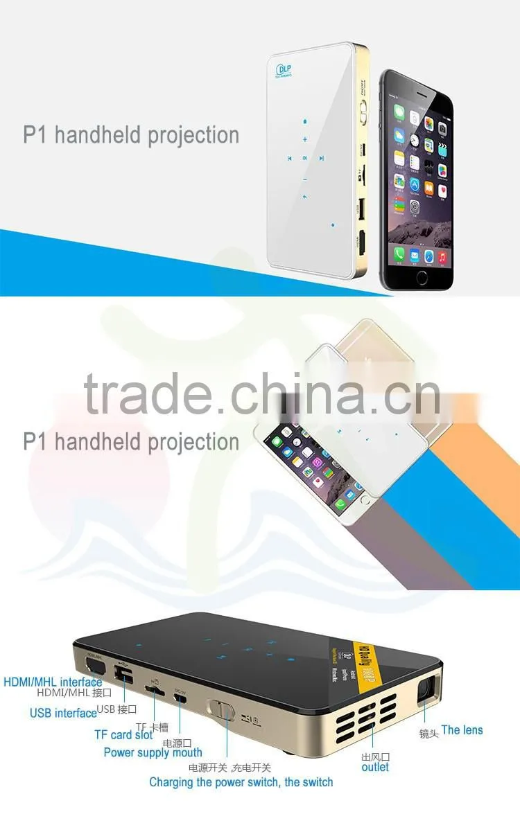Hot Selling Latest Smart Pico Projector Wifi Dlp Led Mini Pocket Projector