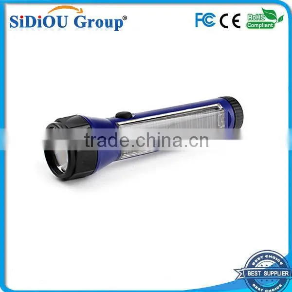 emergency rechargeable led solar flashlight