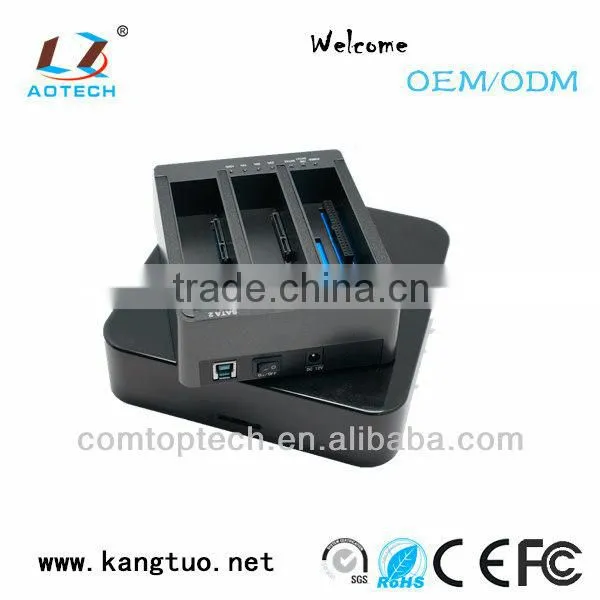 Three bays SATA IDE USB3.0 for 2.5/3.5 inch hard drive docking station