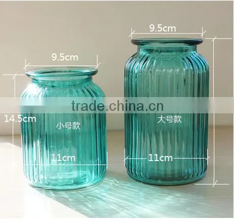 Royal blue mini glass vases wedding centerpiece