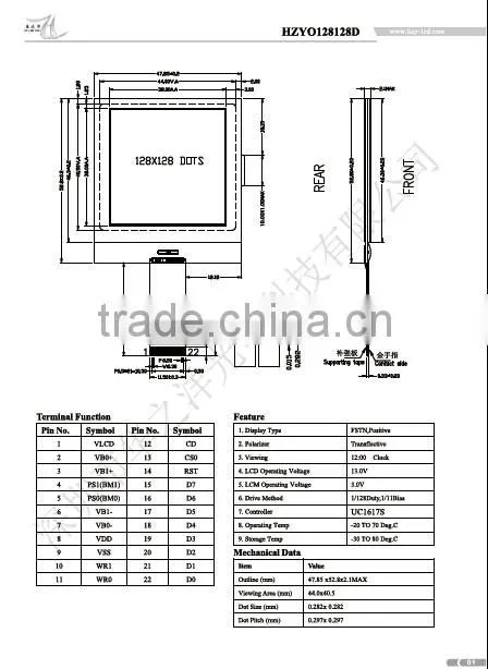 CCTV Camera Application128128 COG LCD Modules