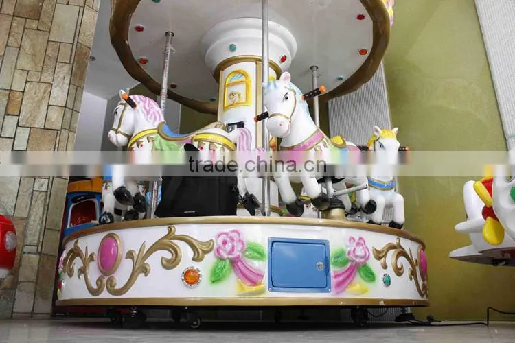 Classical angel carousel electric kiddie ride swing car ride on horse kids ride for amusement park