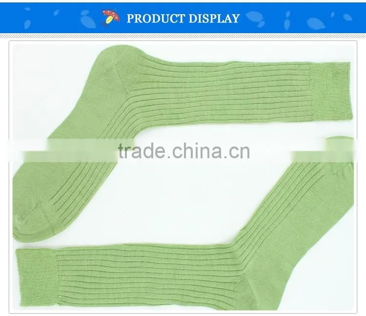 Plain strip men compression sock custom knee high wool socks