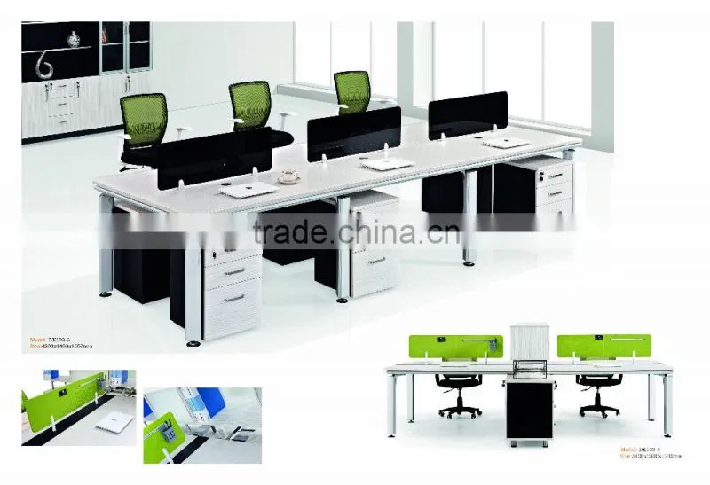 Wooden office furniture table aluminum alloy leg frame office design executive desk