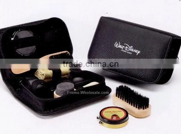 Pu case Deluxe Shoe Shine Kit,8-in-one